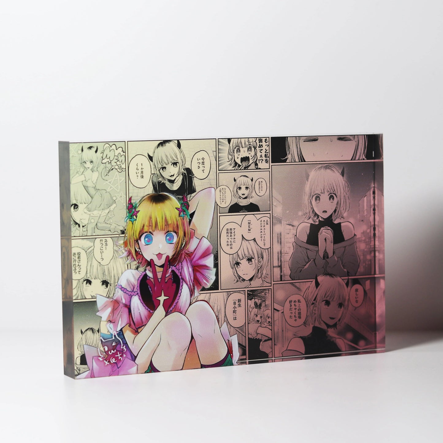 AniPanel Manga Art - Oshi no Ko Acrylic Prism: Mem Cho anime gift